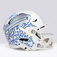 Casque Riddell Rivalry Speed ​​Flex Authentic autographié par Josh Allen (Buffalo Bills) - Illustration d'Alex Alpert - Édition limitée n° 1/1 - UW25