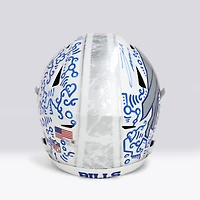 Casque Riddell Rivalry Speed ​​Flex Authentic autographié par Josh Allen (Buffalo Bills) - Illustration d'Alex Alpert - Édition limitée n° 1/1 - UW25