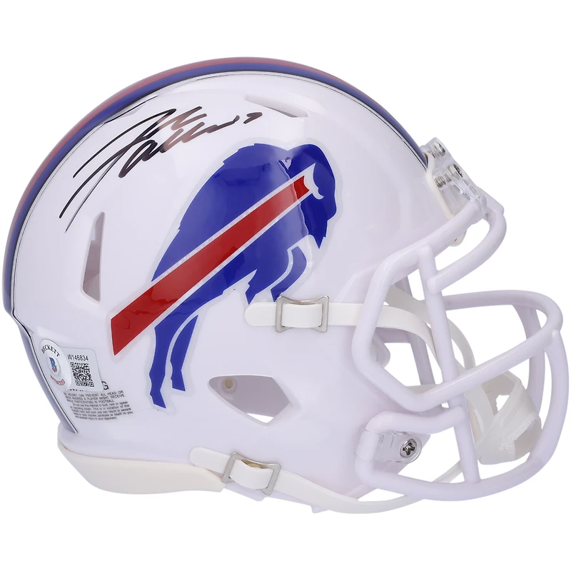 Mini-casque Riddell Speed autographié par Josh Allen (Buffalo Bills)