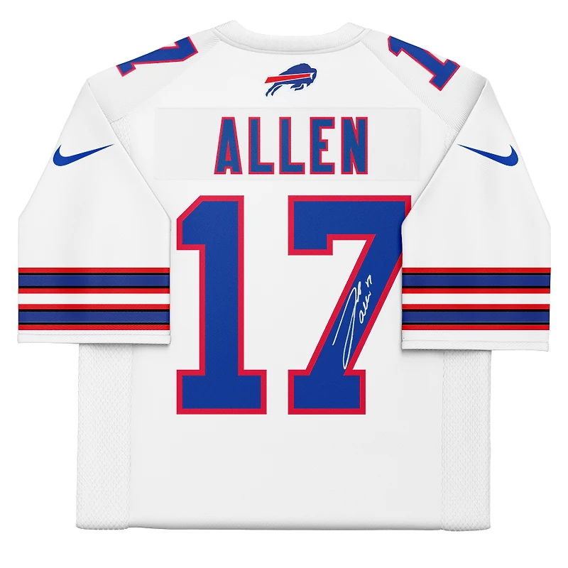 Maillot Nike Vapor F.U.S.E. blanc dédicacé par Josh Allen des Buffalo Bills