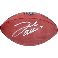 Ballon de football professionnel Wilson Duke entièrement en couleur autographié par Josh Allen Buffalo Bills
