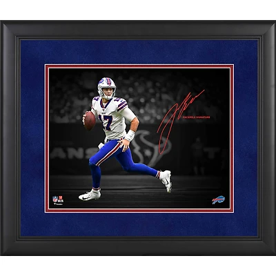 Josh Allen Buffalo Bills Photographie Spotlight encadrée 11"x 14" - Signature en fac-similé