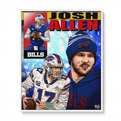 Impression photo non signée de Josh Allen, Buffalo Bills, 16" x 20" - Art de Brian Kong