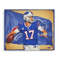 Impression photo non signée de Josh Allen Buffalo Bills 16" x 20" - Conçue par l'artiste Brian Konnick