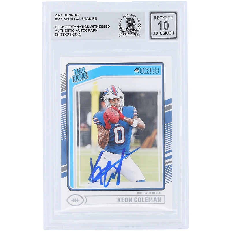 V106832 Bills Keon Coleman Buffalo Bills Autographié 2024 Panini Donruss #358 Beckett Fanatics Witnessed Authenticated 10 Rookie Card Keon Coleman AUT PAA TRADING CARDS 45867 AUTTRC CA01F08263 #4