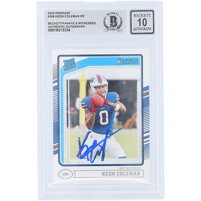 V106832 Bills Keon Coleman Buffalo Bills Autographié 2024 Panini Donruss #358 Beckett Fanatics Witnessed Authenticated 10 Rookie Card Keon Coleman AUT PAA TRADING CARDS 45867 AUTTRC CA01F08263 #4