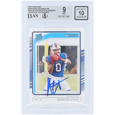 V106832 Bills Keon Coleman Buffalo Bills Autographié 2024 Panini Donruss #358 Beckett Fanatics Witnessed Authentifié 9/10 Rookie Card Keon Coleman AUT PAA TRADING CARDS 45867 AUTTRC CA01F08264 #5