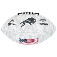 Keon Coleman Buffalo Bills Autographed Wilson 2024 Salute To Service Football 