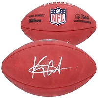 Ballon de football Wilson Duke en couleur autographié par Keon Coleman des Buffalo Bills