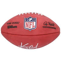 Ballon de football Wilson Duke en couleur autographié par Keon Coleman des Buffalo Bills