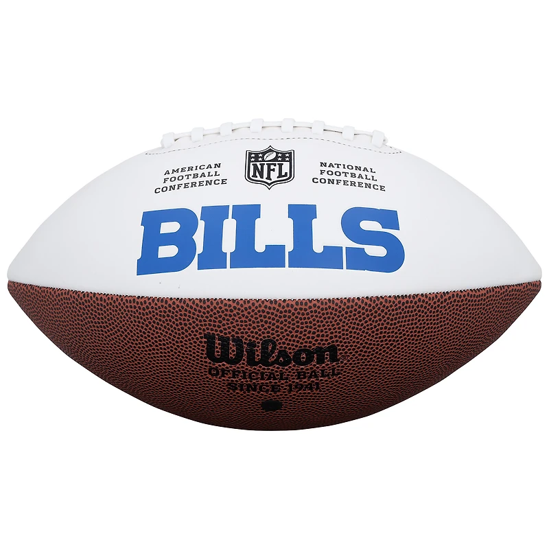 Khalil Shakir & Dalton Kincaid Buffalo Bills Autographed Wilson White Panel Football