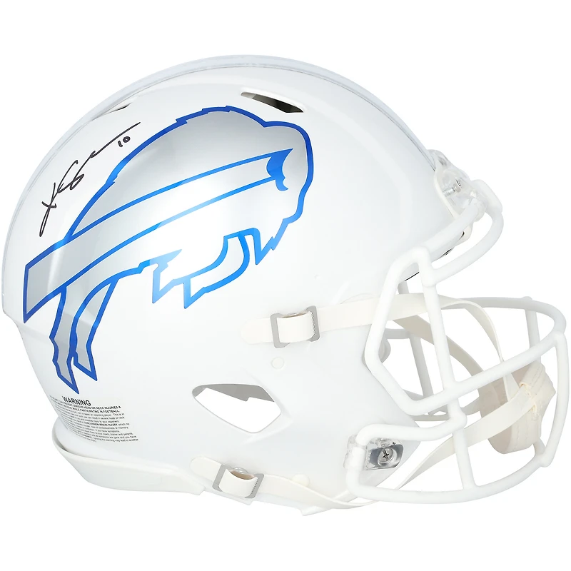 Casque authentique Riddell Rivalry Speed ​​2025 autographié par Khalil Shakir (Buffalo Bills)