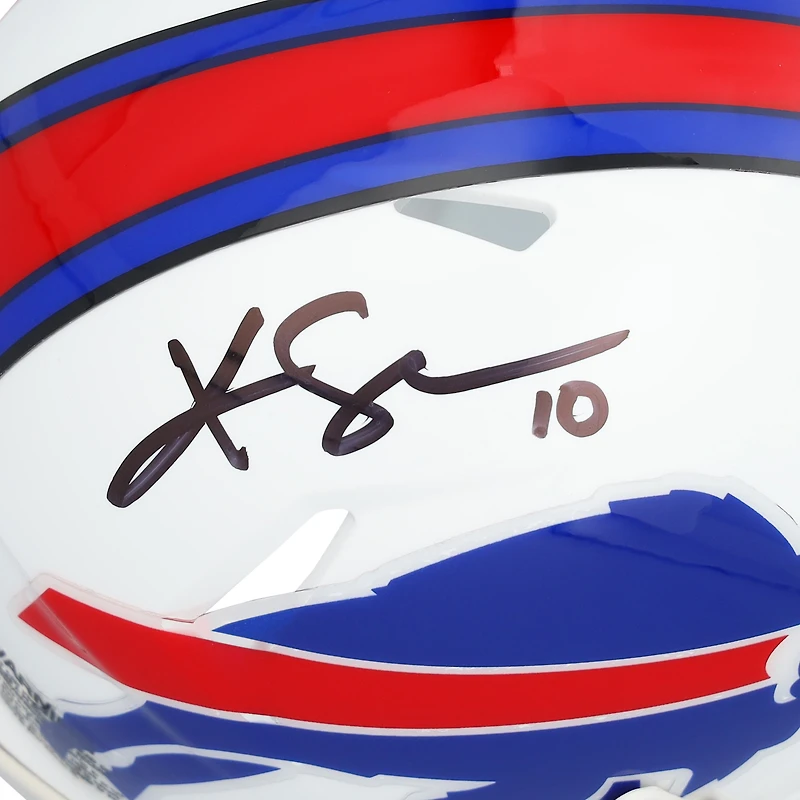 Casque Riddell Speed ​​Mini autographié par Khalil Shakir, Buffalo Bills