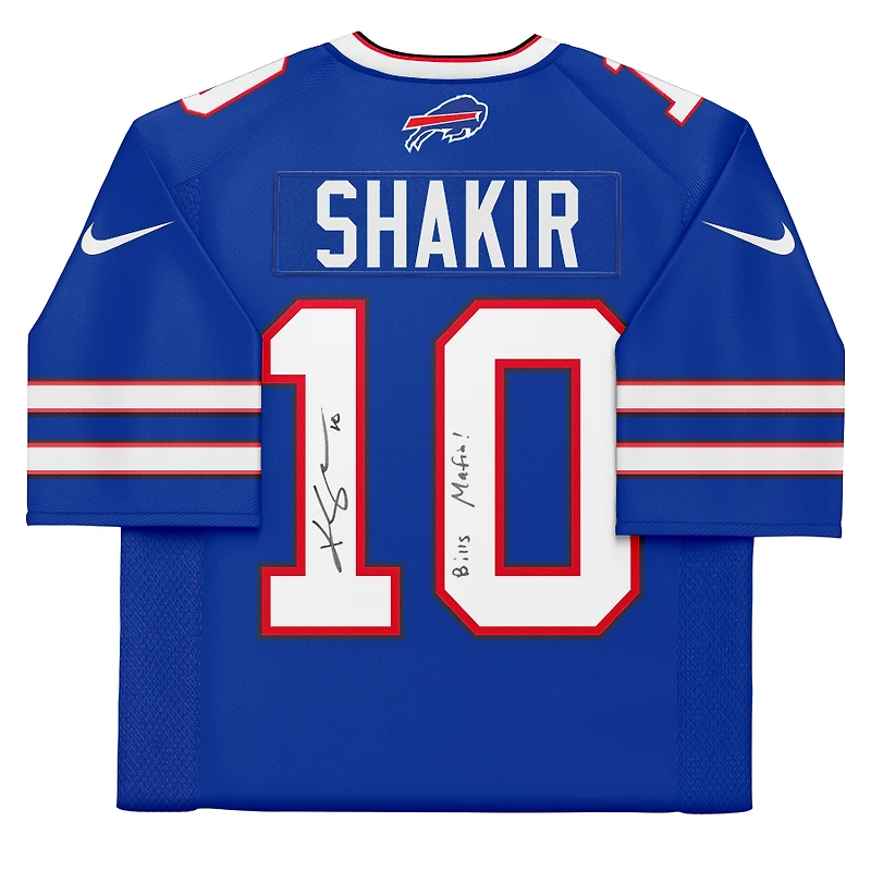Khalil Shakir Buffalo Bills Autographed Royal Nike Game Jersey with "Bills Mafia" Inscription 