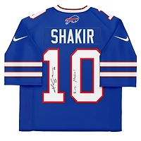 Khalil Shakir Buffalo Bills Autographed Royal Nike Game Jersey with "Bills Mafia" Inscription 