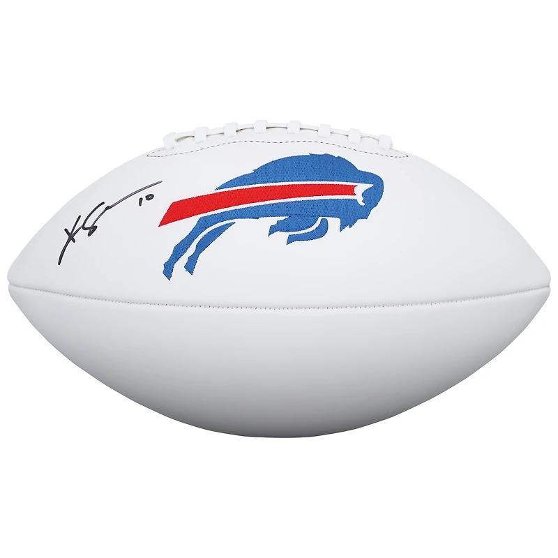 Khalil Shakir Buffalo Bills Autographed Wilson White Panel Football