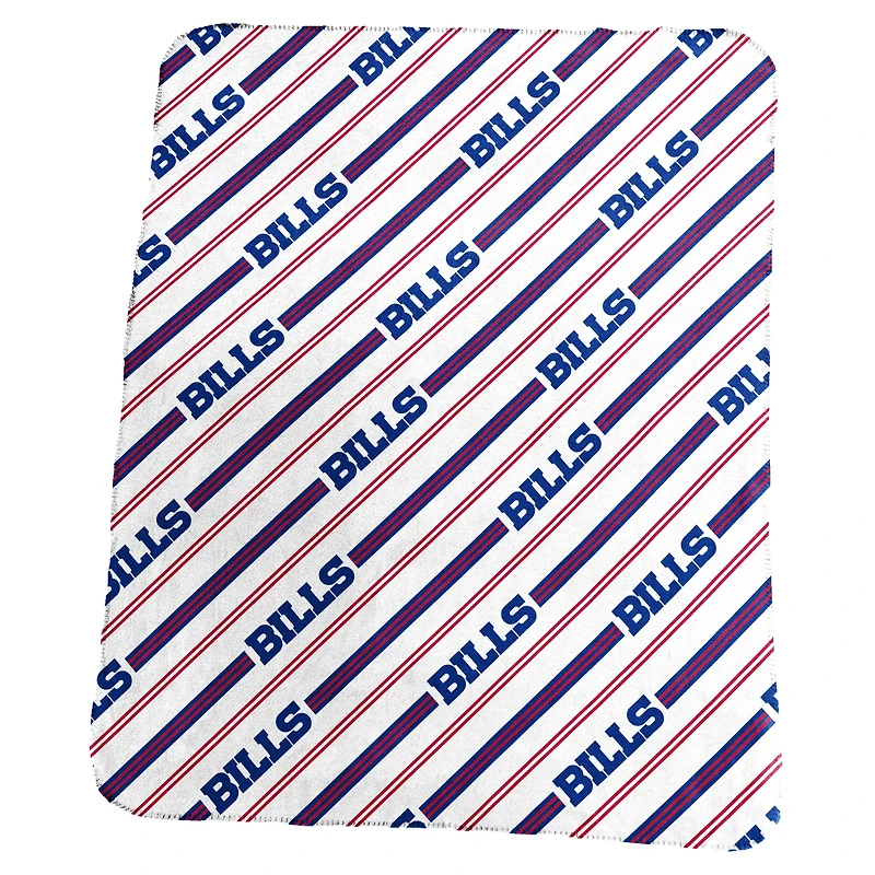 Logo Brands Buffalo Bills 50" x 60" Classic Vertical Stripe Fleece Throw Blanket