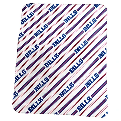 Couverture polaire à rayures verticales classiques Buffalo Bills 50" x 60" de Logo Brands