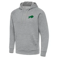 Sweat à capuche Antigua Heather Gray Buffalo Bills pour homme, édition spéciale Saint-Patrick.