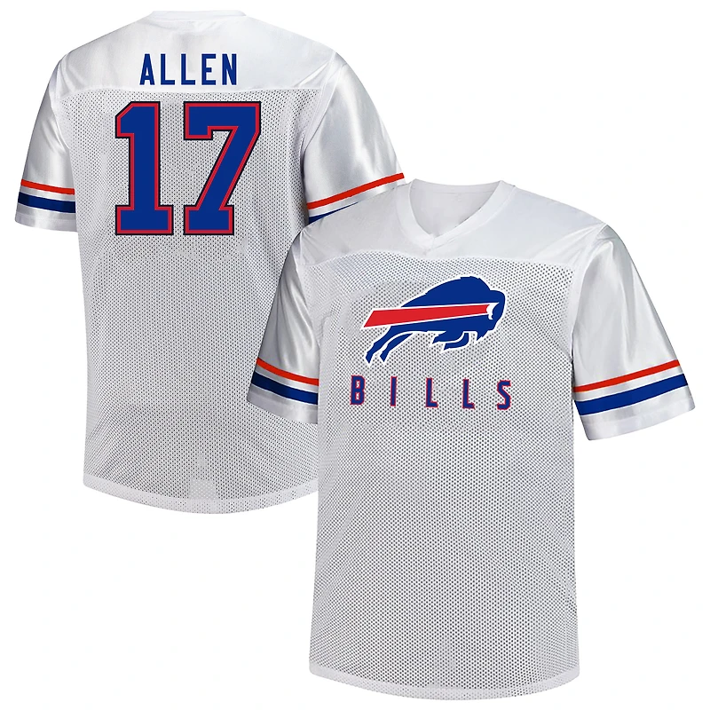 Men's Fanatics Josh Allen White Buffalo Bills Big & Tall V-Neck Fashion Jersey