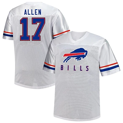 Men's Fanatics Josh Allen White Buffalo Bills Big & Tall V-Neck Fashion Jersey