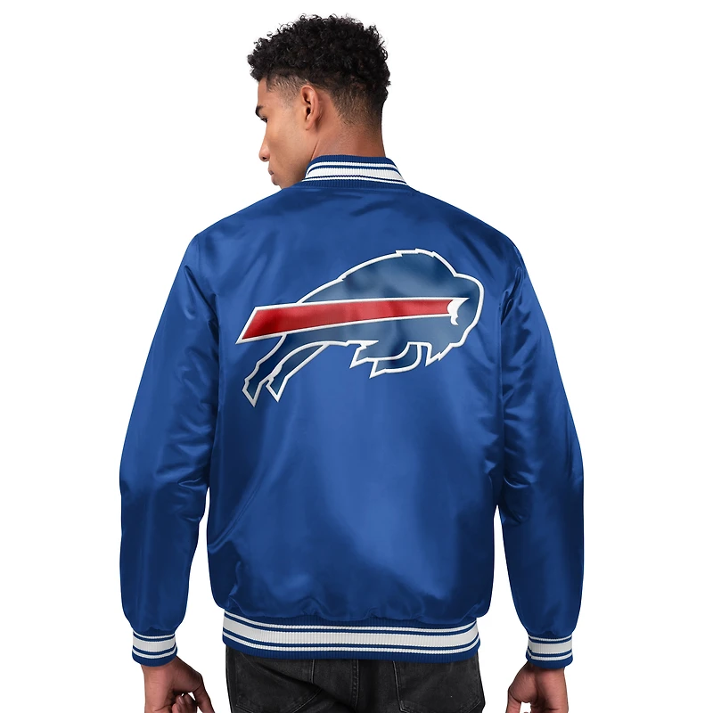 Men's Starter Royal Buffalo Bills Locker Room Satin Full-Snap Varsity Jacket