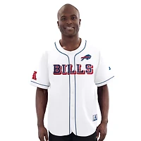 Men's Starter  White Buffalo Bills Button-Up Top
