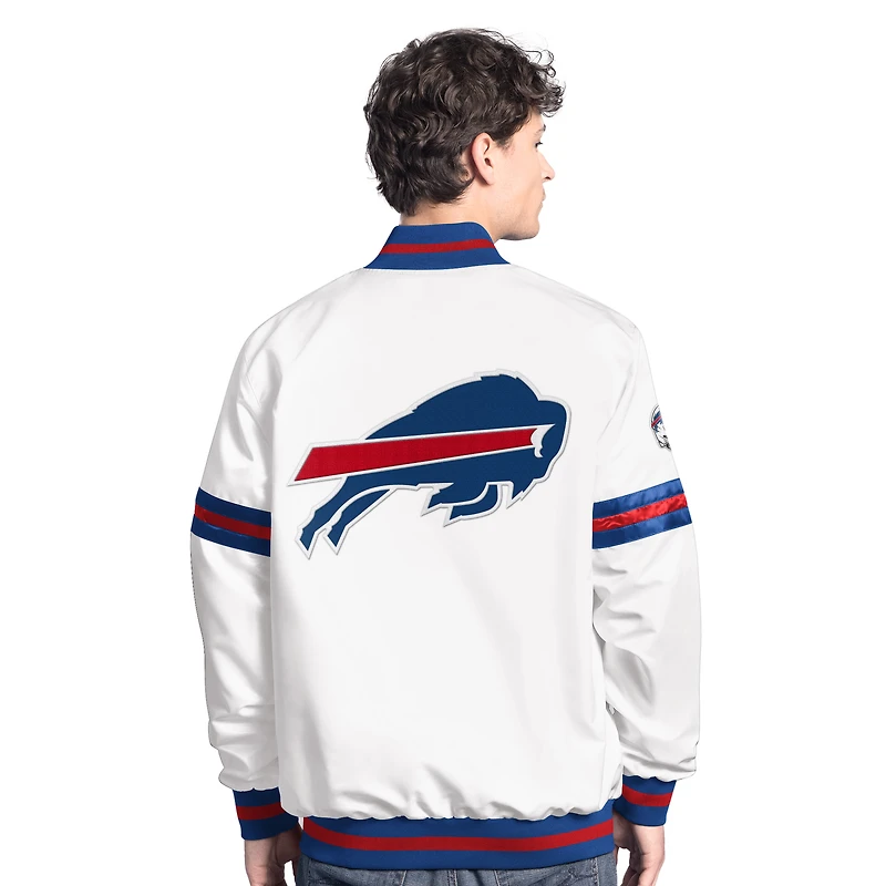 Veste universitaire à boutons-pression Buffalo Bills Starter blanche pour homme