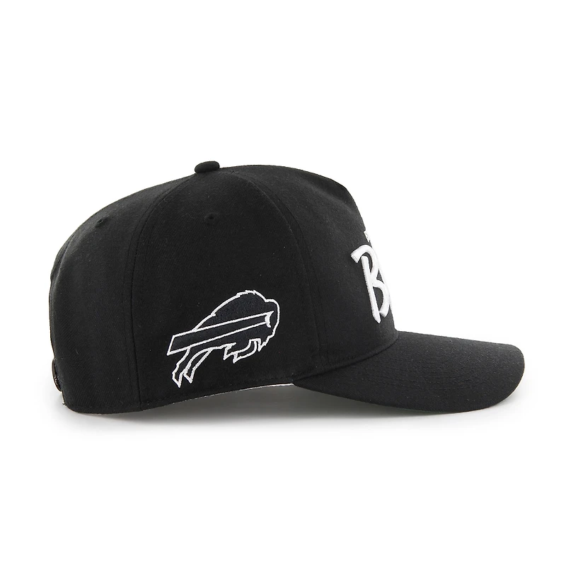 Men's '47 Black Buffalo Bills Attitude Hitch Relaxed Adjustable Hat