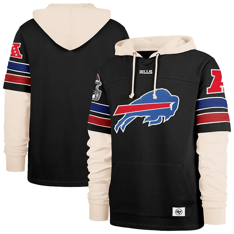 Sweat à capuche noir '47 Buffalo Bills Split Zone Cornerback Duo pour homme