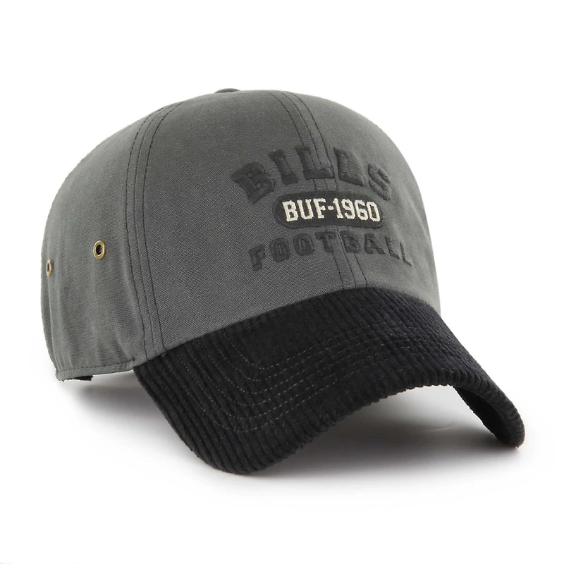 Men's '47 Charcoal Buffalo Bills Ridgeway Clean Up Adjustable Hat