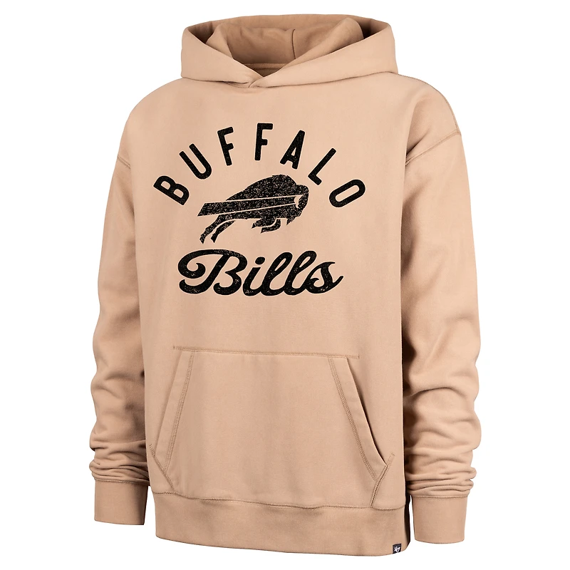 Men's '47  Khaki Buffalo Bills Dusted Bowline River Pullover Hoodie