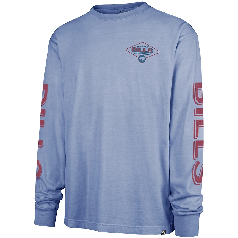 T-shirt à manches longues rétro bleu clair Buffalo Bills '47 pour homme, Cairn Ravine Foundation
