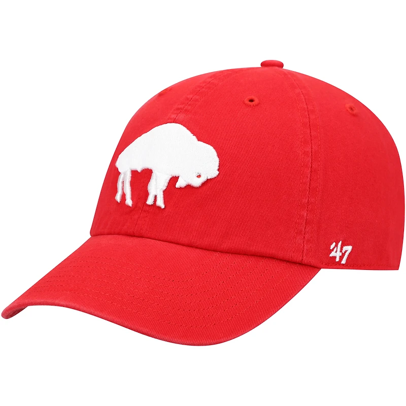 Men's '47 Red Buffalo Bills Clean Up Adjustable Hat