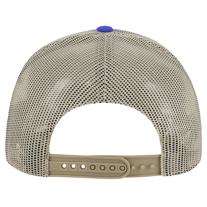 Men's '47 Royal/Natural Buffalo Bills Campscape Relaxed Trucker Adjustable Hat