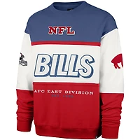 Men's '47  Royal/Red Buffalo Bills Throwback Breeze Maximalist Sweatshirt
