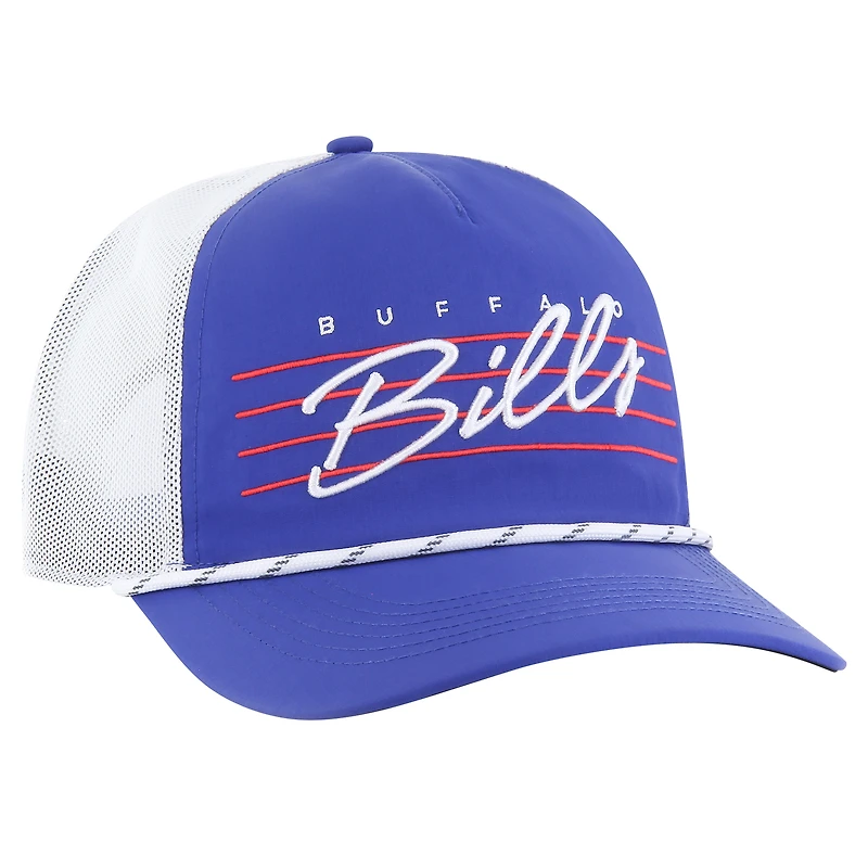 Casquette ajustable Buffalo Bills Downburst Relaxed Hitch Trucker pour homme, modèle Royal/White '47