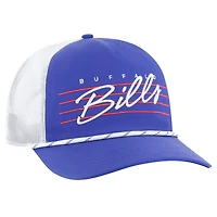 Casquette ajustable Buffalo Bills Downburst Relaxed Hitch Trucker pour homme, modèle Royal/White '47