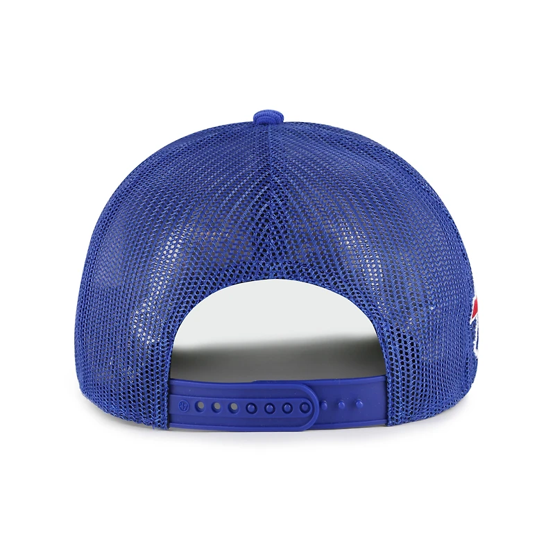 Men's '47  Royal Buffalo Bills Double Header Mesh Adjustable Hitch Hat