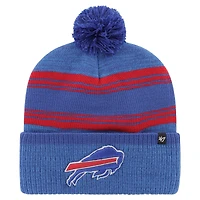 Men's '47 Royal Buffalo Bills Fadeout Cuffed Knit Hat with Pom