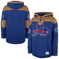 Men's '47  Royal Buffalo Bills Golden Age Wingback Lacer Hoodie