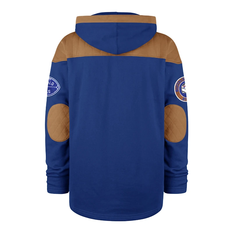Men's '47  Royal Buffalo Bills Golden Age Wingback Lacer Hoodie
