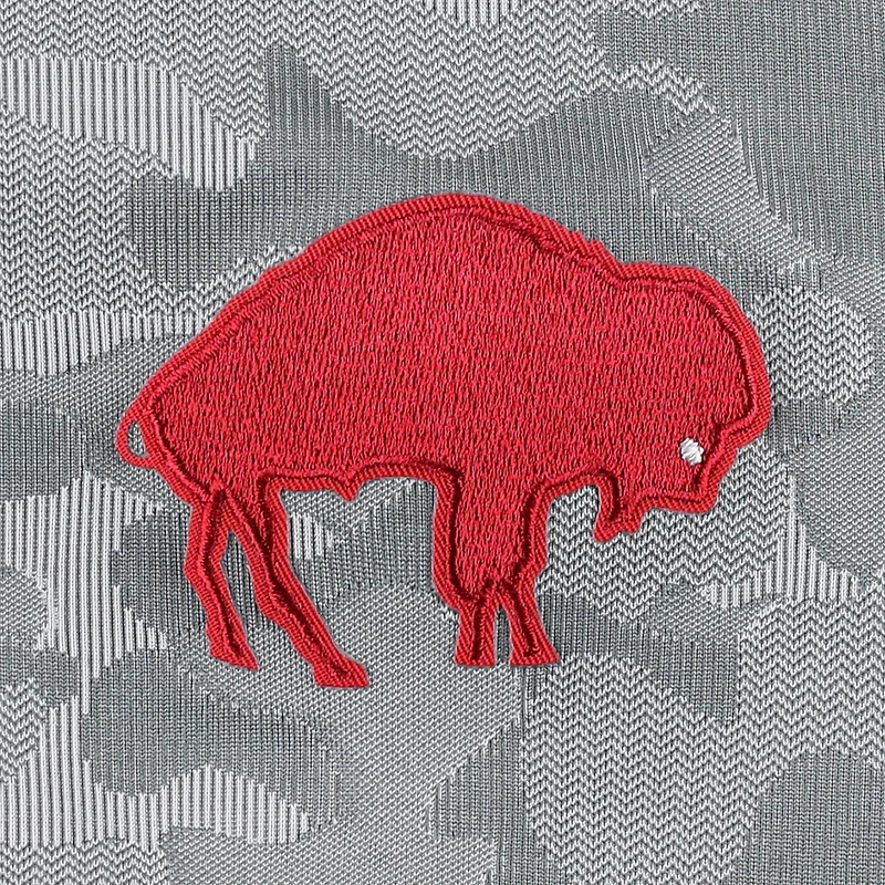 Haut à fermeture éclair quart de tour rétro Antigua Grey Buffalo Bills Brigade pour homme