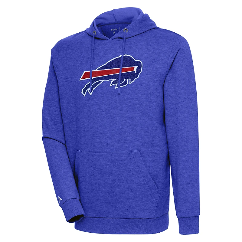 Sweat à capuche en chenille Antigua Heathered Royal Buffalo Bills Action pour homme
