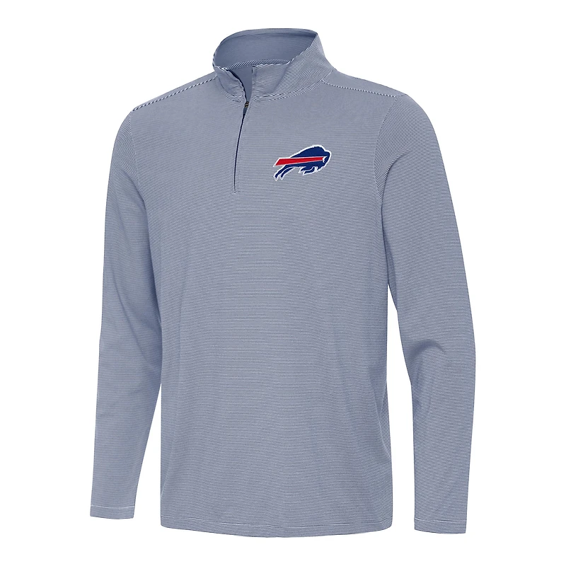 Men's Antigua  Navy/White Buffalo Bills Twine Quarter-Zip Jacket