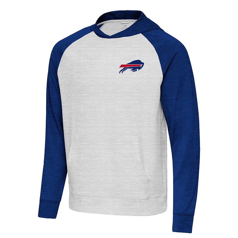 Sweat à capuche urgent pour homme Antigua Royal/Gris Buffalo Bills