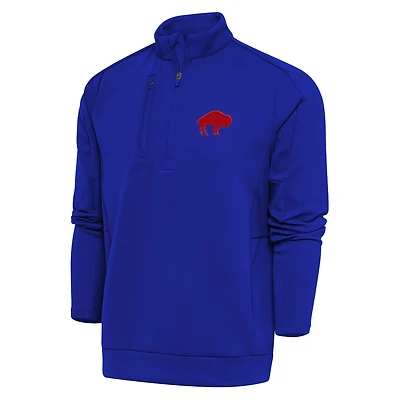 Pull-over à fermeture éclair quart de tour pour homme Antigua Royal Buffalo Bills Throwback Logo Generation