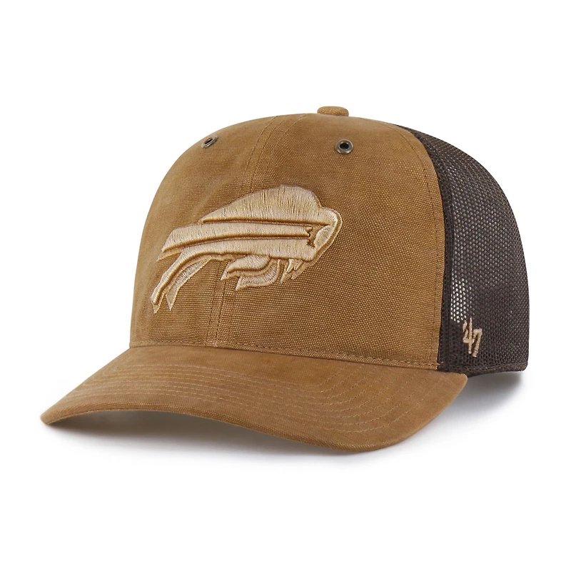 Men's Carhartt x '47 Brown Buffalo Bills Dyed Trucker Adjustable Hat