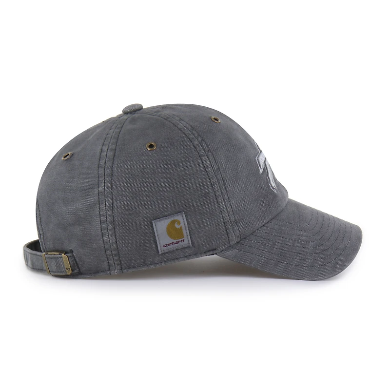 Casquette ajustable Carhartt x '47 Charcoal Buffalo Bills Dyed Clean Up pour homme