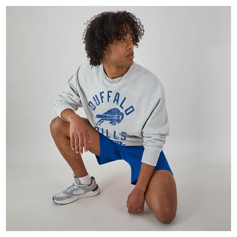 Sweat-shirt en molleton à tissage inversé Champion Heather Grey Buffalo Bills pour homme